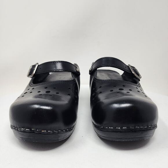 Dansko Merrie Mary Jane Mule Clogs Women EU41/US10.5-11 Black Leather Comfort - Picture 5 of 15
